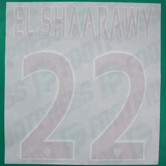 Flocage Officiel - AS Monaco, El Shaarawy, 2015/2016, Third, Rouge/Blanc