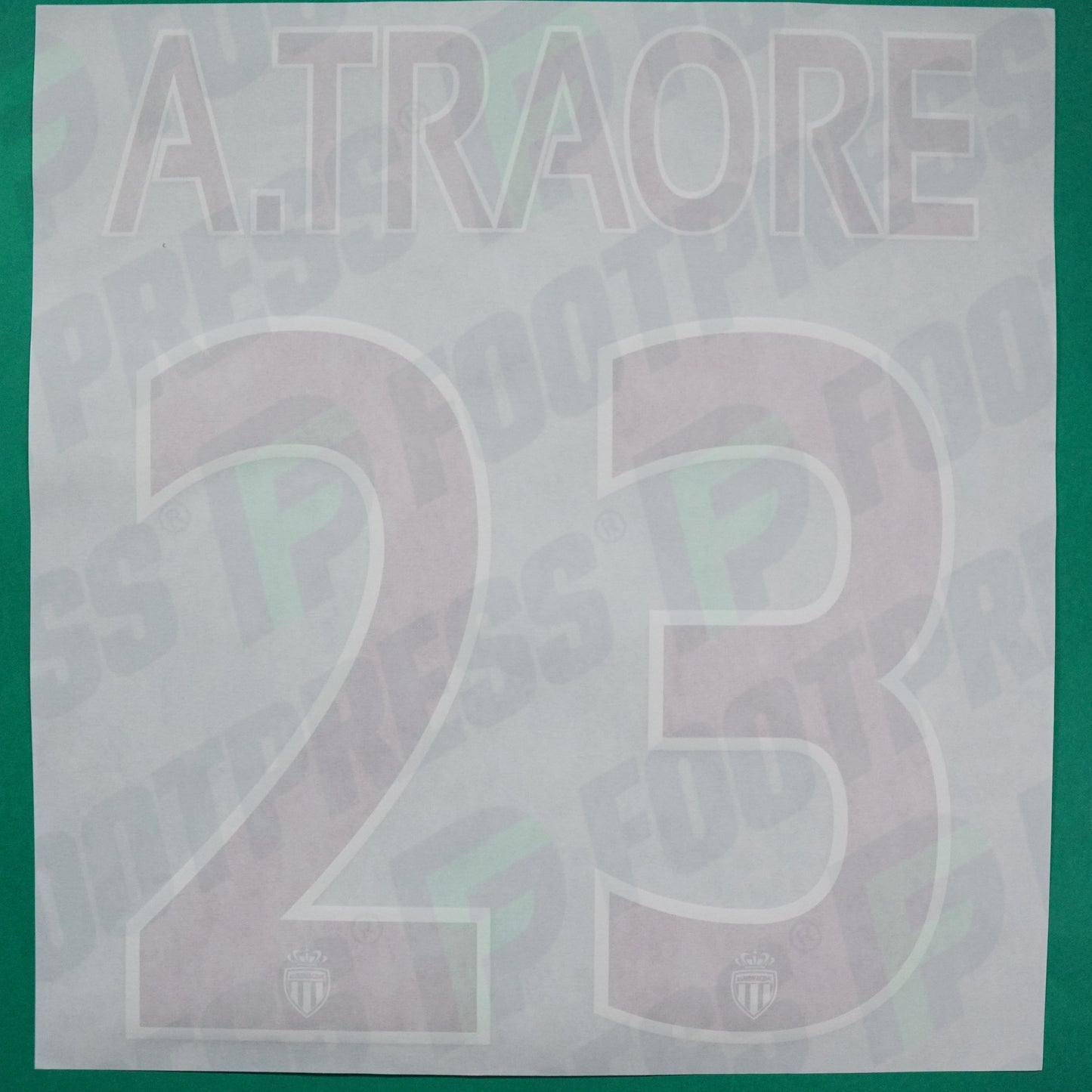 Flocage Officiel - AS Monaco, A.Traoré, 2015/2016, Third, Rouge/Blanc