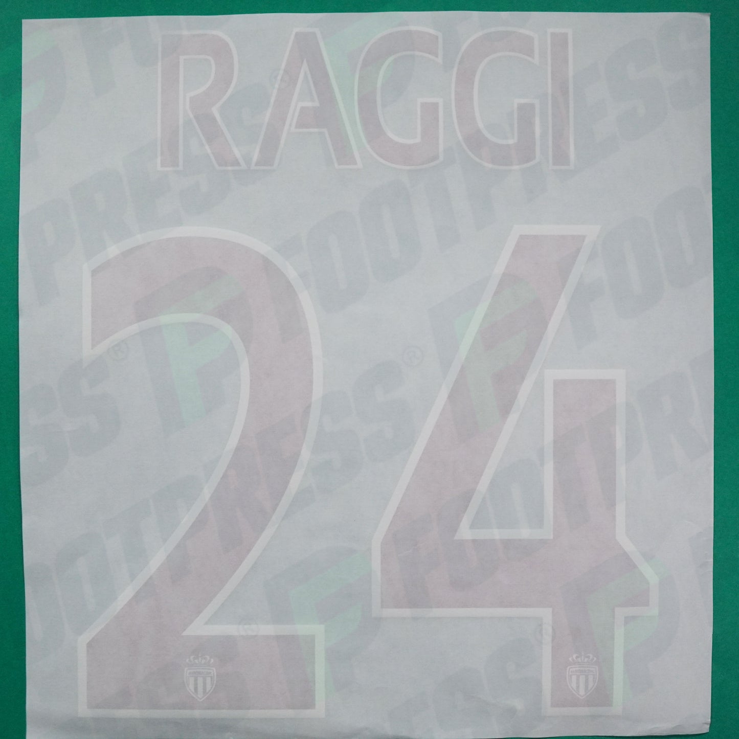 Flocage Officiel - AS Monaco, Raggi, 2015/2016, Third, Rouge/Blanc