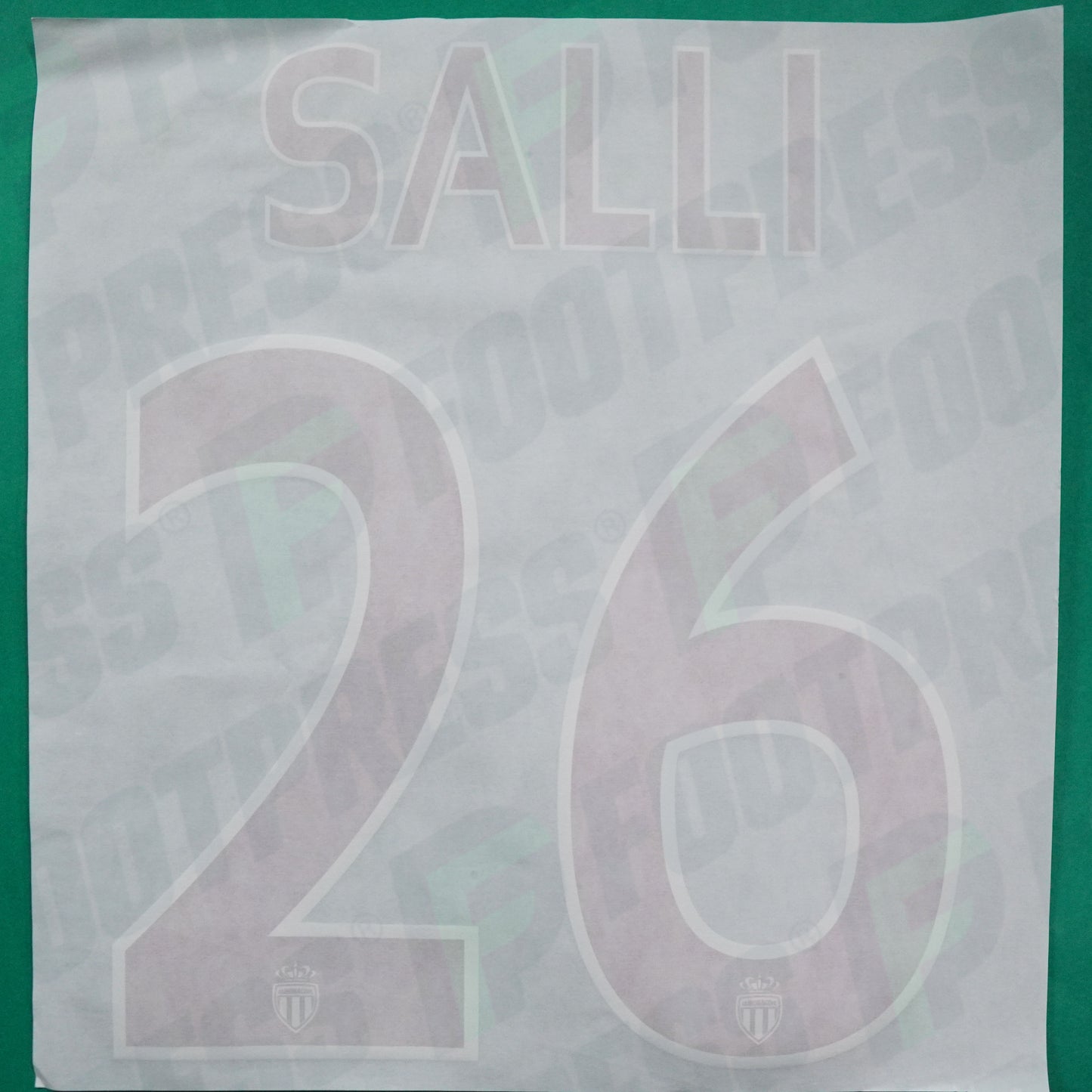 Flocage Officiel - AS Monaco, Salli, 2015/2016, Third, Rouge/Blanc
