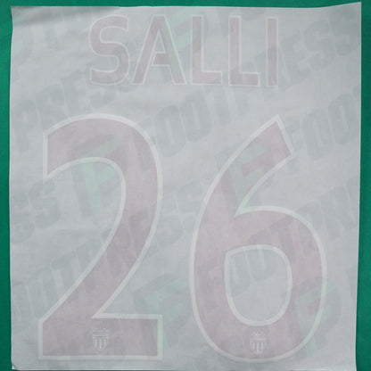 Flocage Officiel - AS Monaco, Salli, 2015/2016, Third, Rouge/Blanc