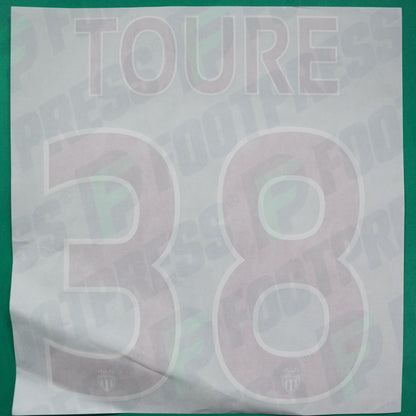 Flocage Officiel - AS Monaco, Almamy Touré, 2015/2016, Third, Rouge/Blanc