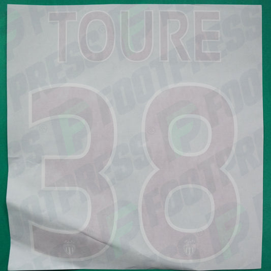 Flocage Officiel - AS Monaco, Almamy Touré, 2015/2016, Third, Rouge/Blanc