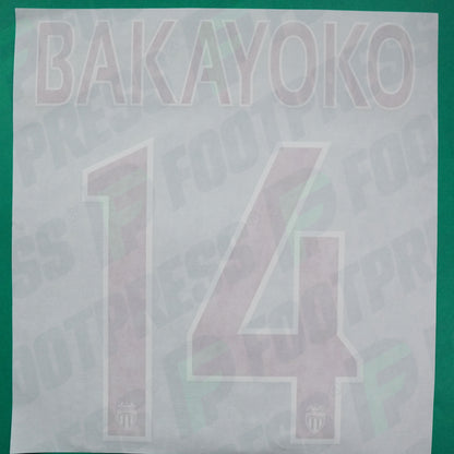 Flocage Officiel - AS Monaco, Bakayoko, 2015/2016, Third, Rouge/Blanc