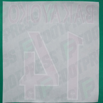 Flocage Officiel - AS Monaco, Bakayoko, 2015/2016, Third, Rouge/Blanc