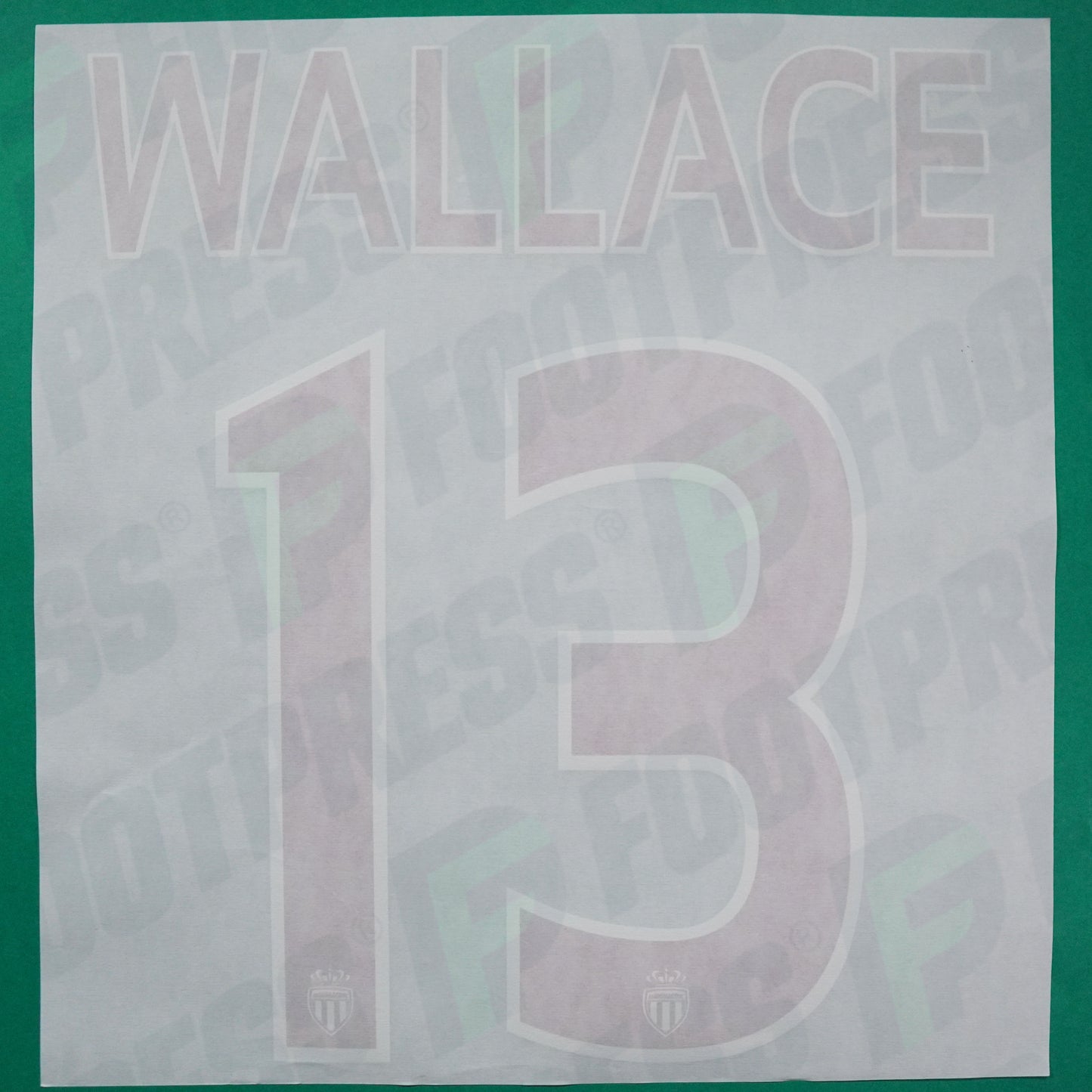 Flocage Officiel - AS Monaco, Wallace, 2015/2016, Third, Rouge/Blanc