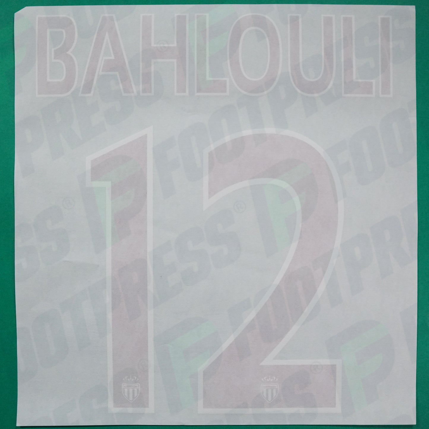 Flocage Officiel - AS Monaco, Bahlouli, 2015/2016, Third, Rouge/Blanc