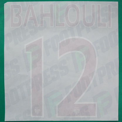 Flocage Officiel - AS Monaco, Bahlouli, 2015/2016, Third, Rouge/Blanc