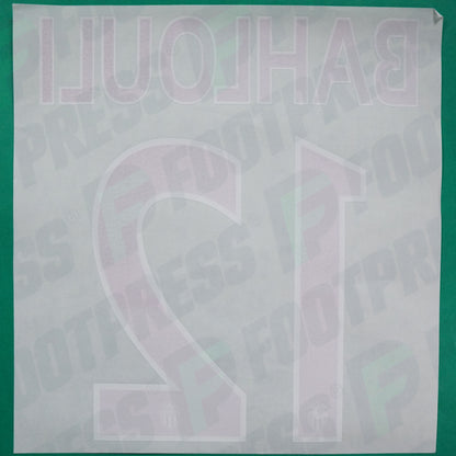 Flocage Officiel - AS Monaco, Bahlouli, 2015/2016, Third, Rouge/Blanc