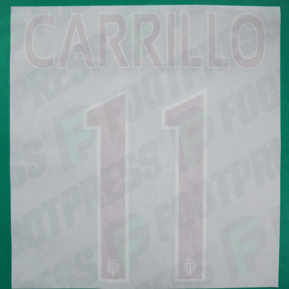 Flocage Officiel - AS Monaco, Carrillo, 2015/2016, Third, Rouge/Blanc