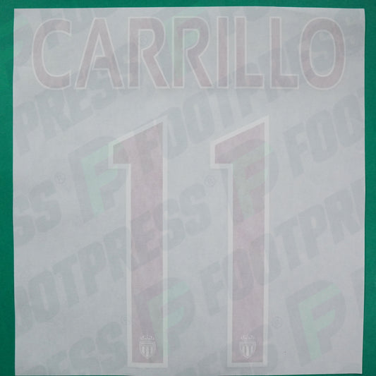 Flocage Officiel - AS Monaco, Carrillo, 2015/2016, Third, Rouge/Blanc