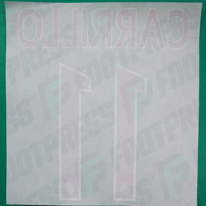 Flocage Officiel - AS Monaco, Carrillo, 2015/2016, Third, Rouge/Blanc