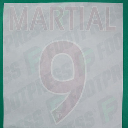Flocage Officiel - AS Monaco, Martial, 2015/2016, Third, Rouge/Blanc
