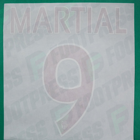 Flocage Officiel - AS Monaco, Martial, 2015/2016, Third, Rouge/Blanc
