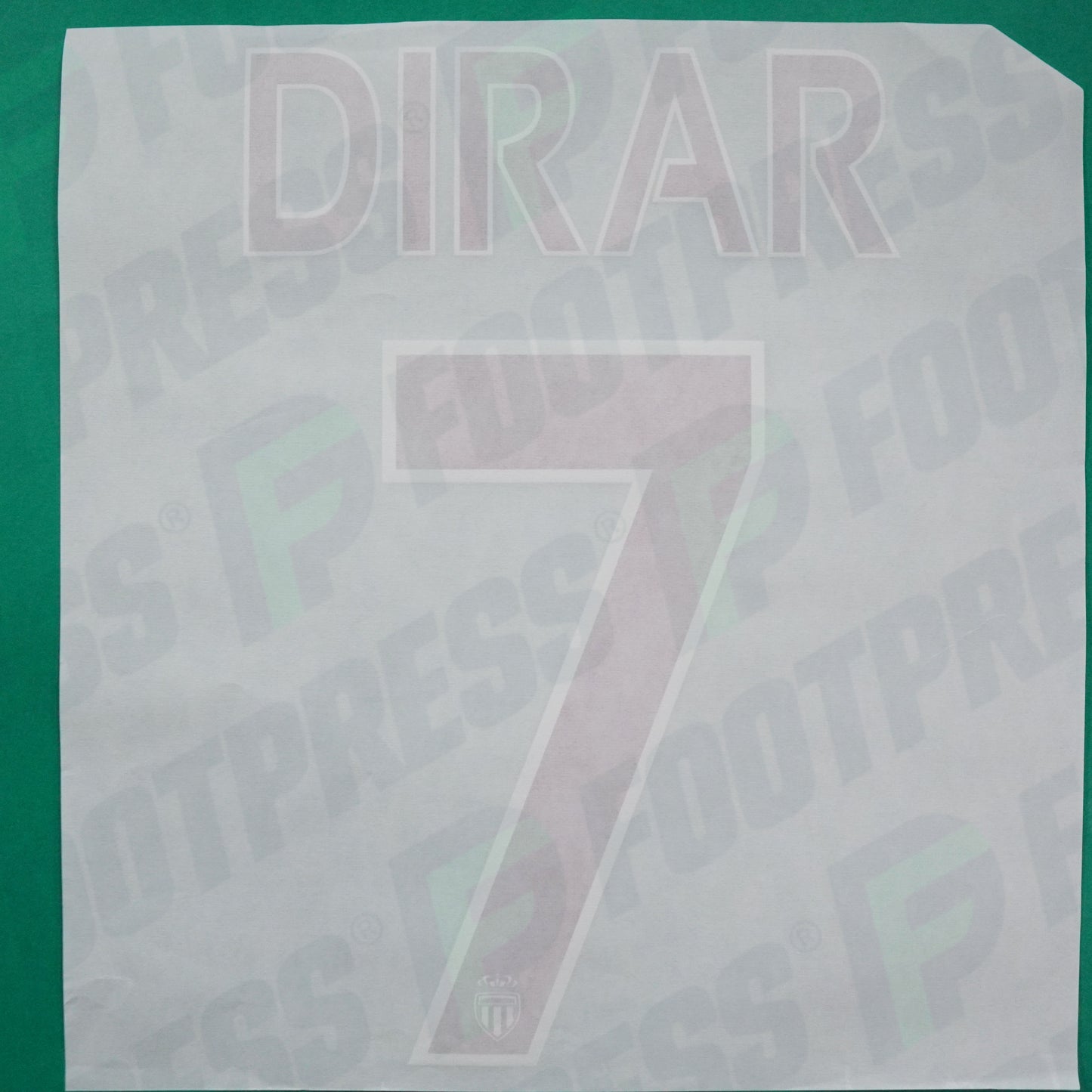 Flocage Officiel - AS Monaco, Dirar, 2015/2016, Third, Rouge/Blanc
