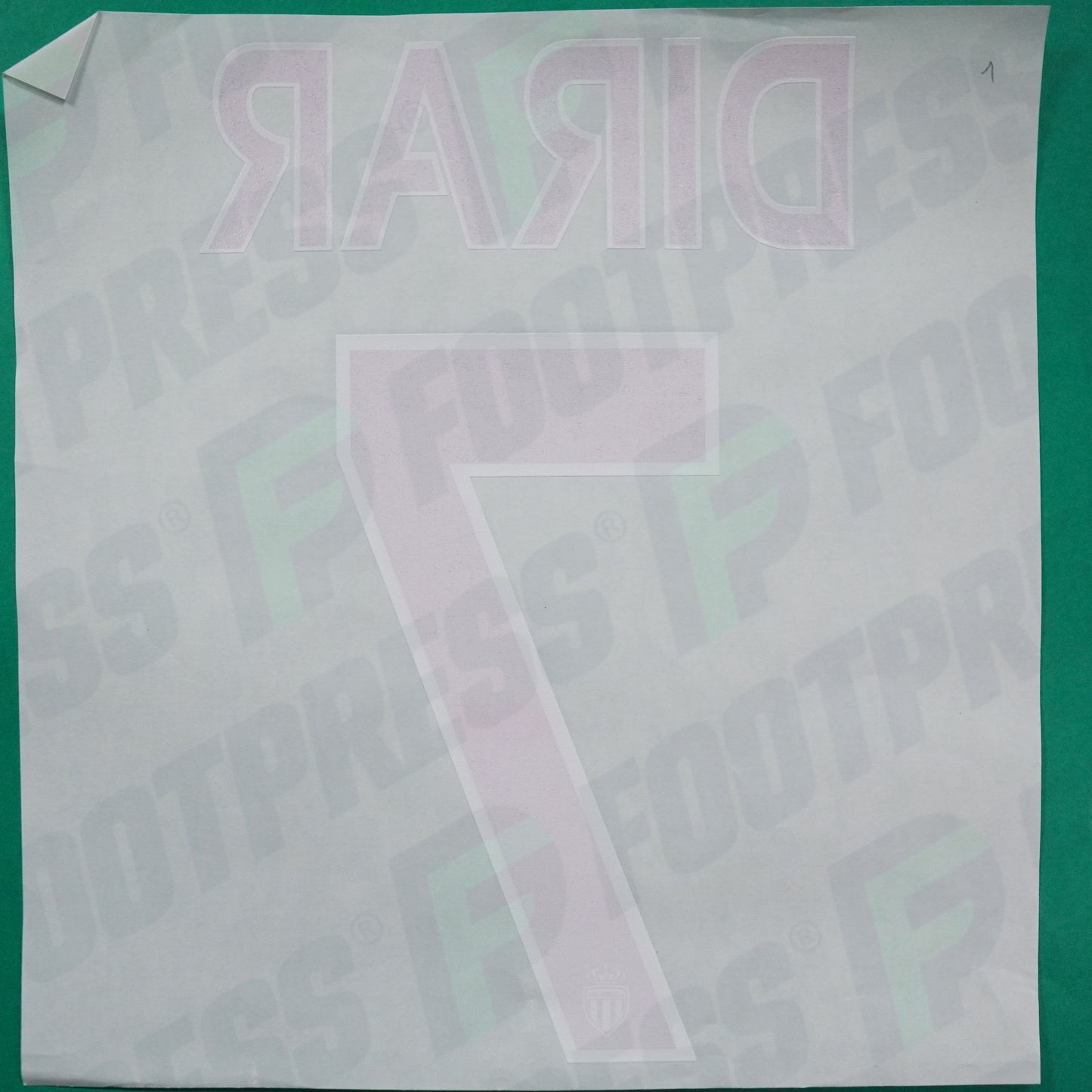 Flocage Officiel - AS Monaco, Dirar, 2015/2016, Third, Rouge/Blanc
