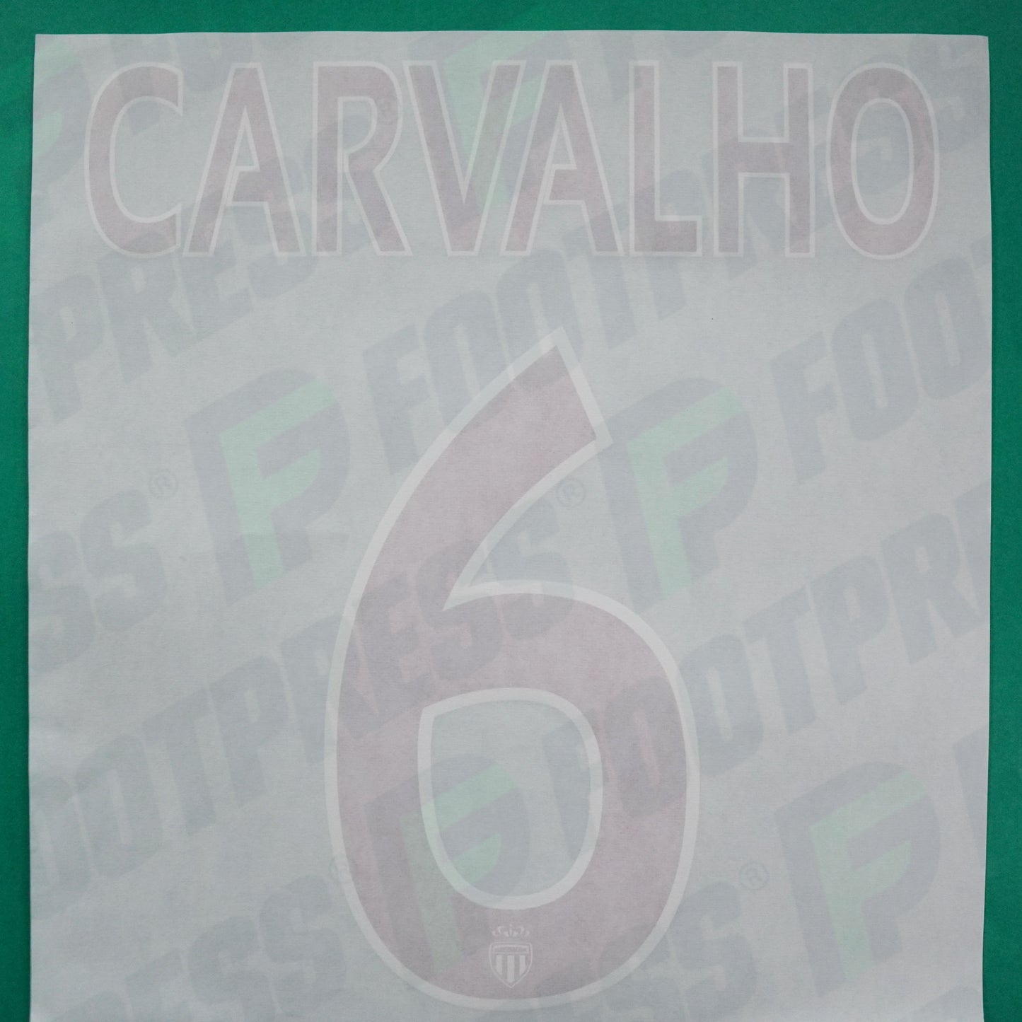 Flocage Officiel - AS Monaco, Carvalho, 2015/2016, Third, Rouge/Blanc