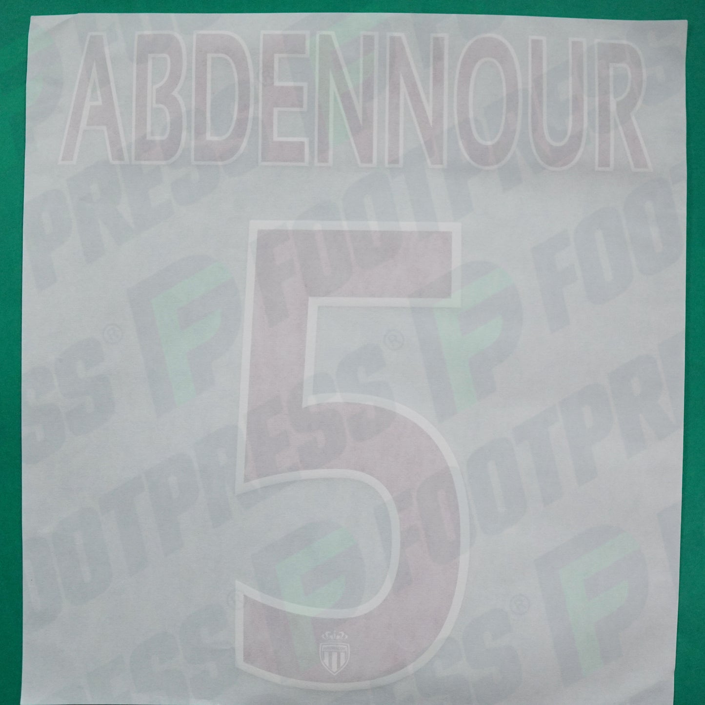 Flocage Officiel - AS Monaco, Abdennour, 2015/2016, Third, Rouge/Blanc