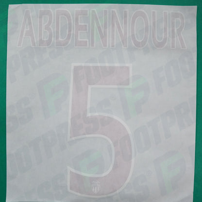Flocage Officiel - AS Monaco, Abdennour, 2015/2016, Third, Rouge/Blanc