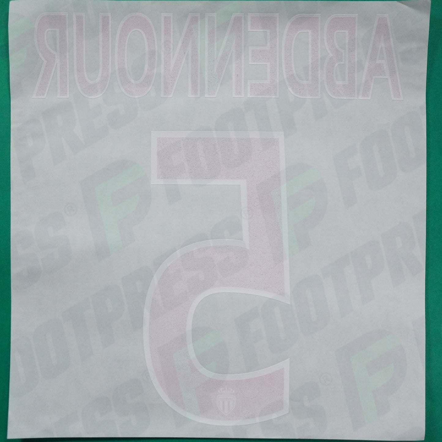 Flocage Officiel - AS Monaco, Abdennour, 2015/2016, Third, Rouge/Blanc