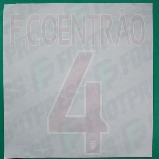 Flocage Officiel - AS Monaco, Coentrão, 2015/2016, Third, Rouge/Blanc