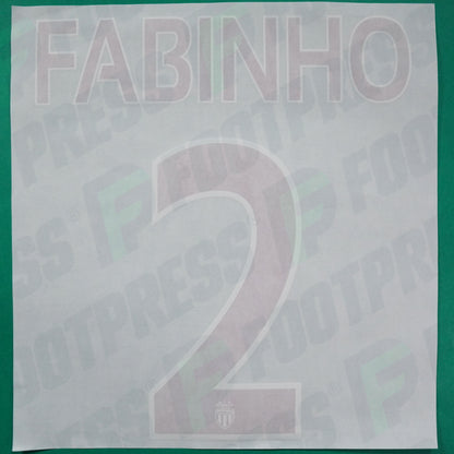 Flocage Officiel - AS Monaco, Fabinho, 2015/2016, Third, Rouge/Blanc