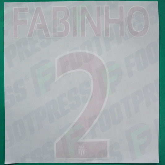 Flocage Officiel - AS Monaco, Fabinho, 2015/2016, Third, Rouge/Blanc