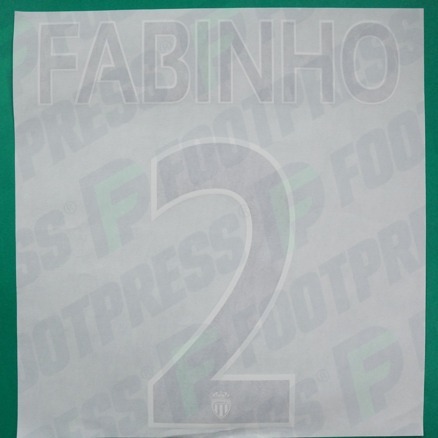 Flocage Officiel - AS Monaco, Fabinho, 2014/2015 /2015/2016, Home Europe Petit Logo, Noir/Blanc
