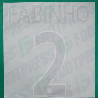 Flocage Officiel - AS Monaco, Fabinho, 2014/2015 /2015/2016, Home Europe Petit Logo, Noir/Blanc