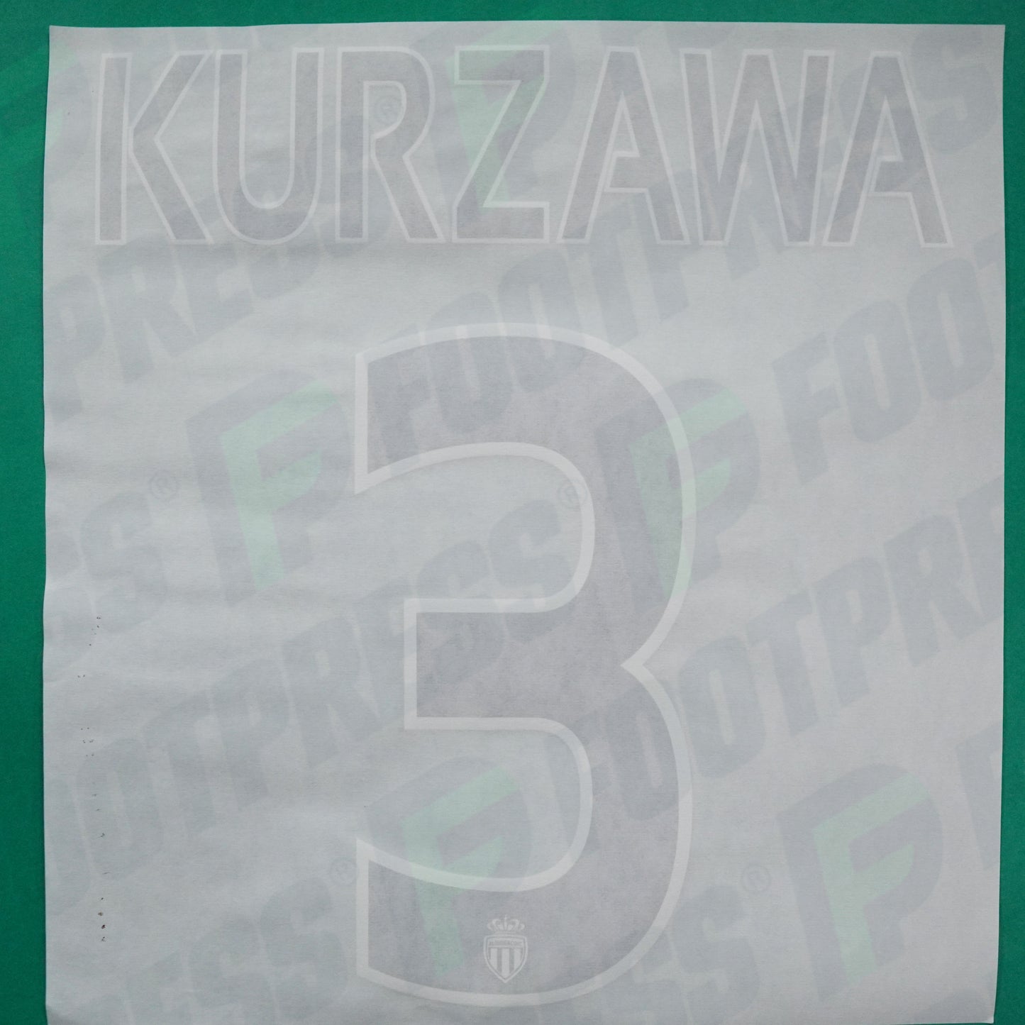 Flocage Officiel - AS Monaco, Kurzawa, 2014/2015 /2015/2016, Home Europe Petit Logo, Noir/Blanc