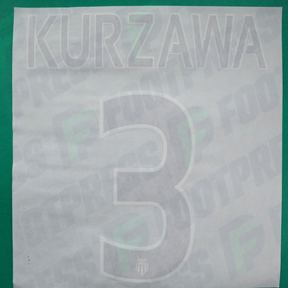 Flocage Officiel - AS Monaco, Kurzawa, 2014/2015 /2015/2016, Home Europe Petit Logo, Noir/Blanc