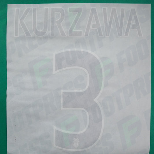 Flocage Officiel - AS Monaco, Kurzawa, 2014/2015 /2015/2016, Home Europe Petit Logo, Noir/Blanc