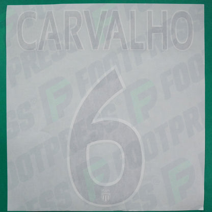 Flocage Officiel - AS Monaco, Carvalho, 2014/2015 /2015/2016, Home Europe Petit Logo, Noir/Blanc