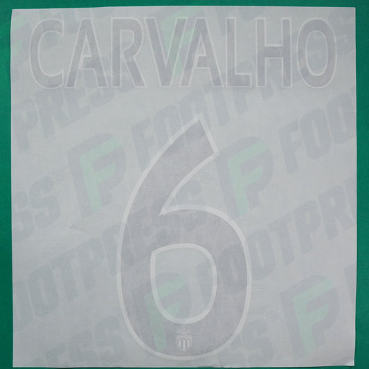 Flocage Officiel - AS Monaco, Carvalho, 2014/2015 /2015/2016, Home Europe Petit Logo, Noir/Blanc