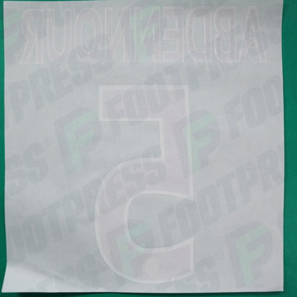 Flocage Officiel - AS Monaco, Abdennour, 2014/2015 /2015/2016, Home Europe Petit Logo, Noir/Blanc