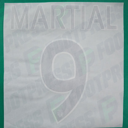 Flocage Officiel - AS Monaco, Martial, 2014/2015 /2015/2016, Home Europe Petit Logo, Noir/Blanc