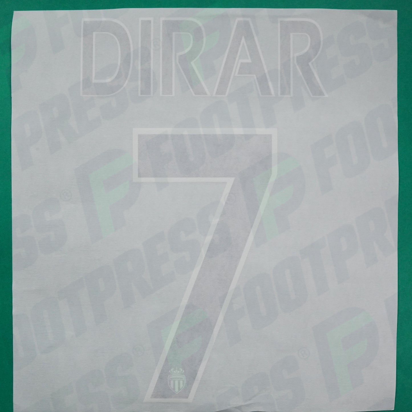 Flocage Officiel - AS Monaco, Dirar, 2014/2015 /2015/2016, Home Europe Petit Logo, Noir/Blanc