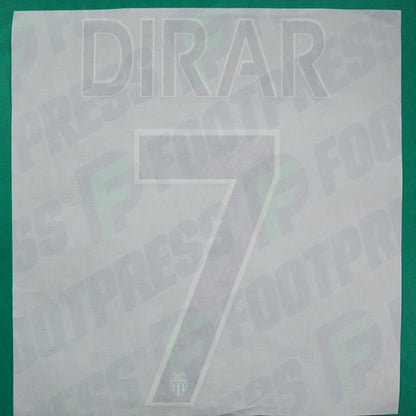 Flocage Officiel - AS Monaco, Dirar, 2014/2015 /2015/2016, Home Europe Petit Logo, Noir/Blanc