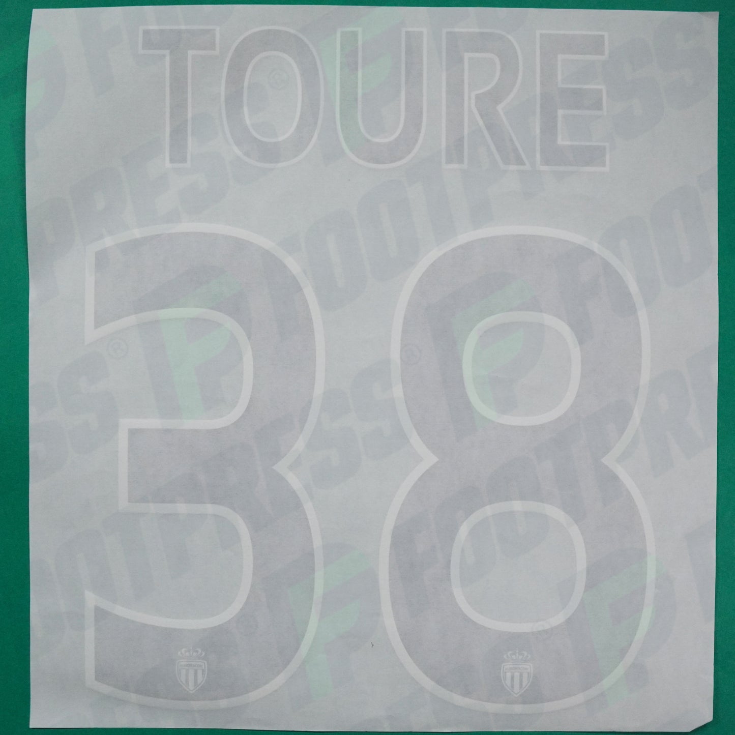 Flocage Officiel - AS Monaco, Almamy Touré, 2014/2015 /2015/2016, Home Europe Petit Logo, Noir/Blanc