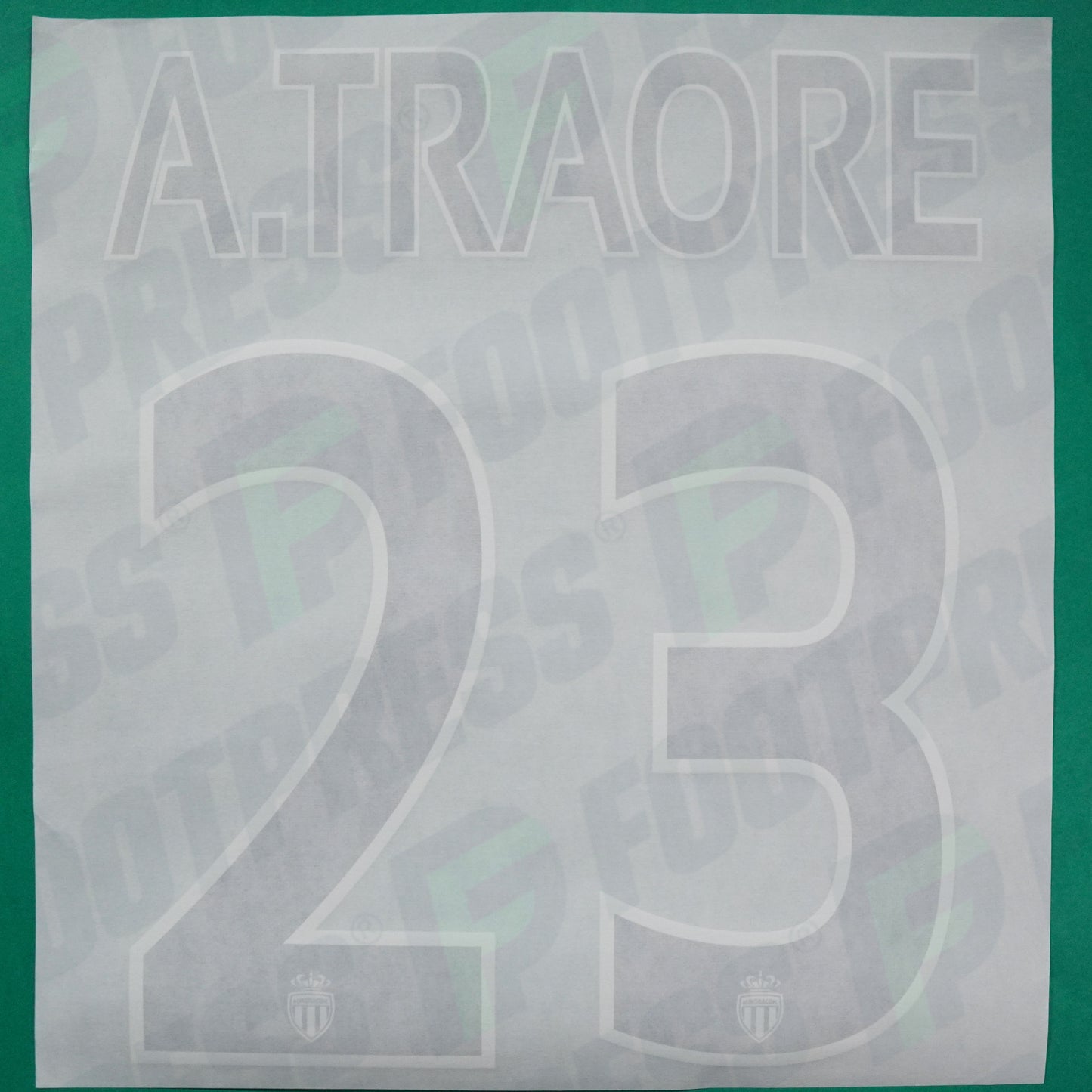 Flocage Officiel - AS Monaco, A.Traoré, 2014/2015 /2015/2016, Home Europe Petit Logo, Noir/Blanc