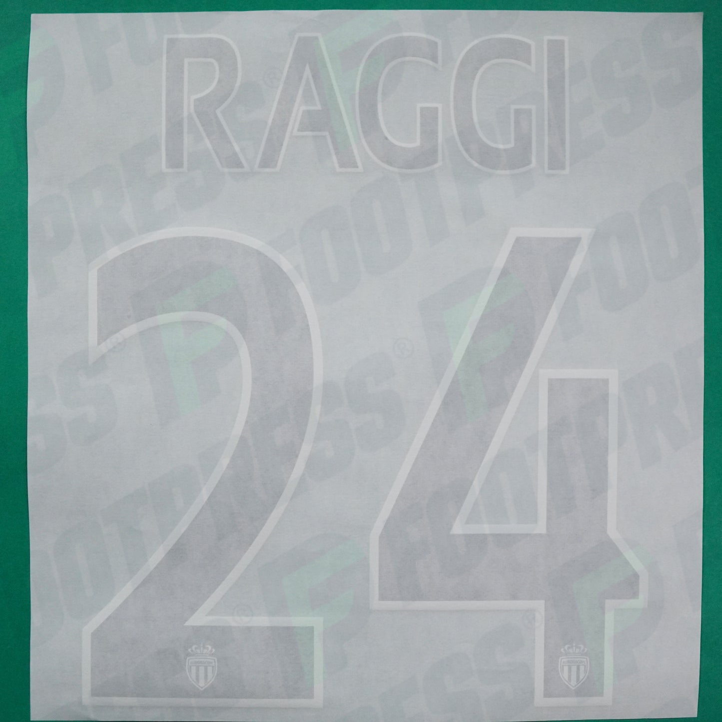 Flocage Officiel - AS Monaco, Raggi, 2014/2015 /2015/2016, Home Europe Petit Logo, Noir/Blanc