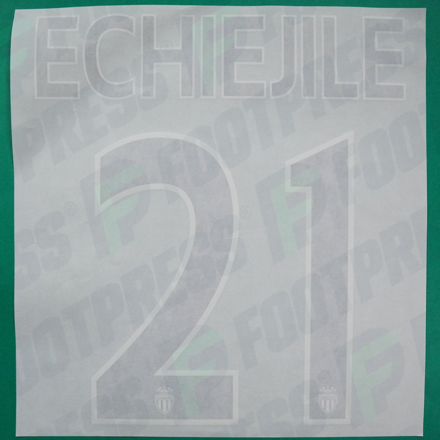 Flocage Officiel - AS Monaco, Echiejile, 2014/2015 /2015/2016, Home Europe Petit Logo, Noir/Blanc