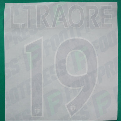 Flocage Officiel - AS Monaco, L.Traoré, 2014/2015 /2015/2016, Home Europe Petit Logo, Noir/Blanc