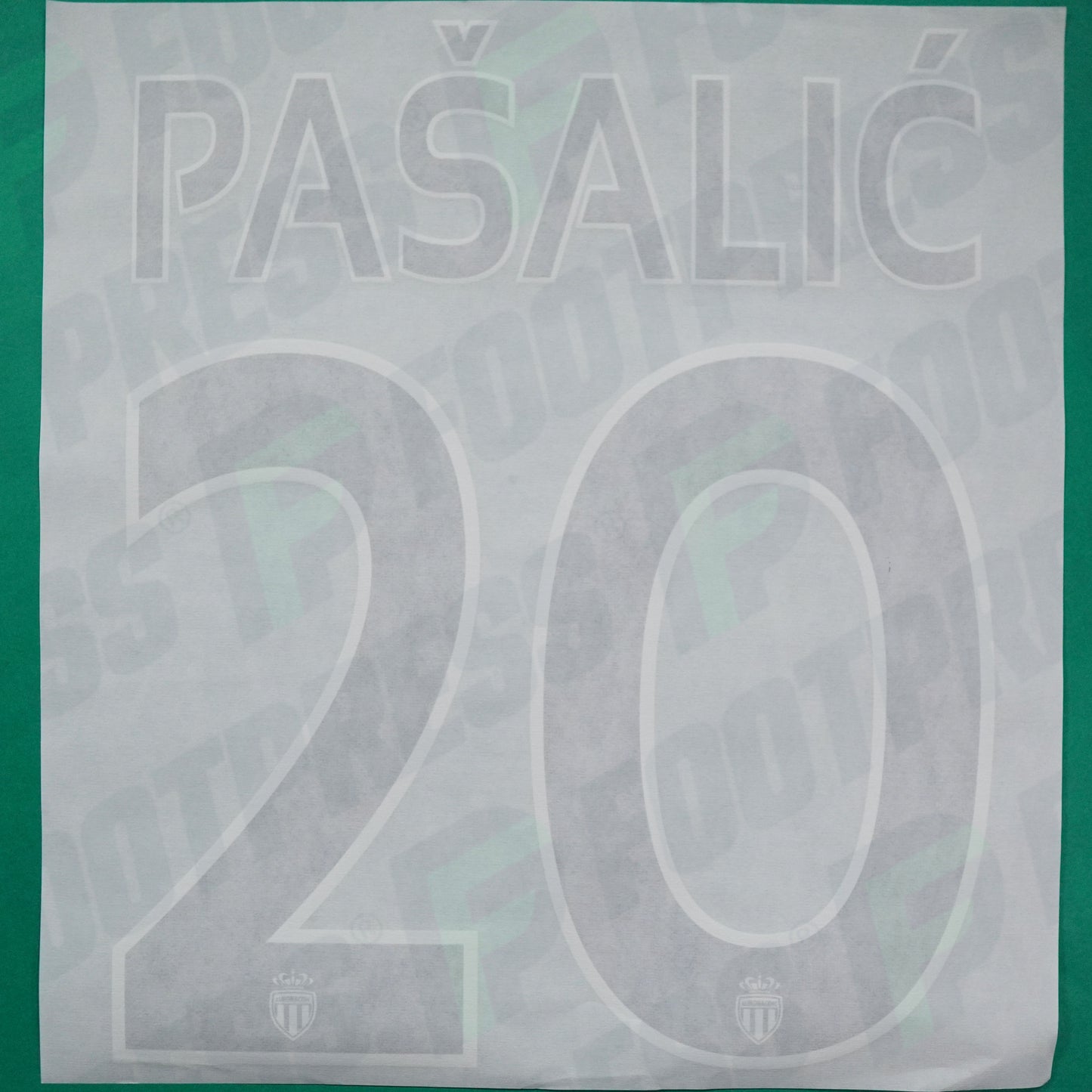 Flocage Officiel - AS Monaco, Pašalić, 2014/2015 /2015/2016, Home Europe Petit Logo, Noir/Blanc
