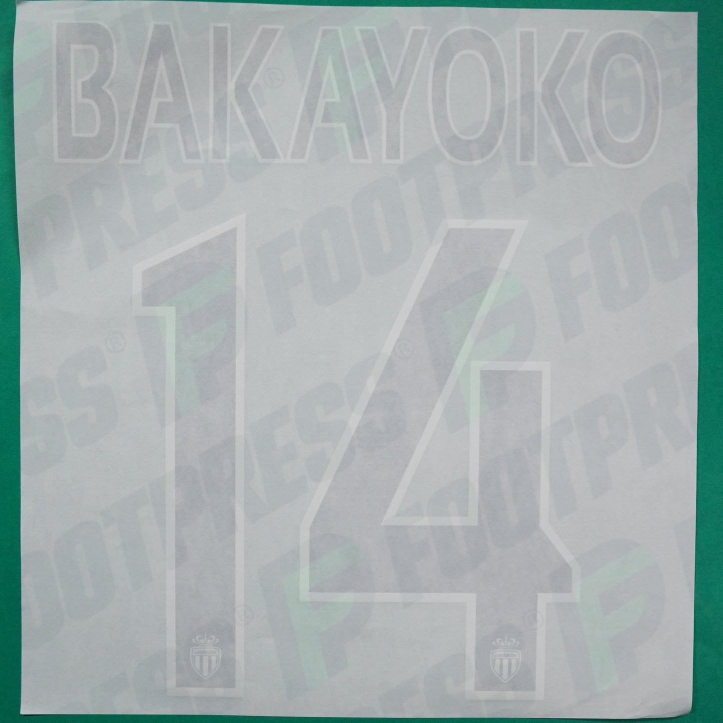 Flocage Officiel - AS Monaco, Bakayoko, 2014/2015 /2015/2016, Home Europe Petit Logo, Noir/Blanc