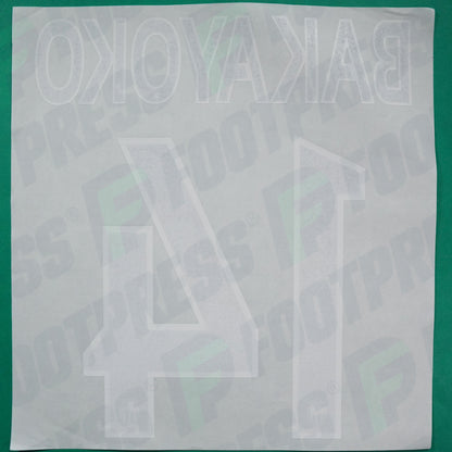 Flocage Officiel - AS Monaco, Bakayoko, 2014/2015 /2015/2016, Home Europe Petit Logo, Noir/Blanc