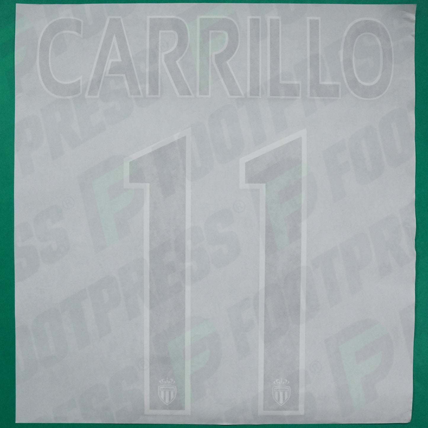 Flocage Officiel - AS Monaco, Carrillo, 2014/2015 /2015/2016, Home Europe Petit Logo, Noir/Blanc