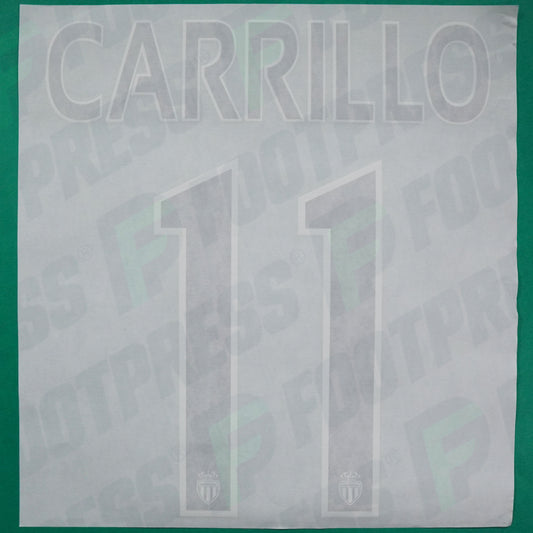 Flocage Officiel - AS Monaco, Carrillo, 2014/2015 /2015/2016, Home Europe Petit Logo, Noir/Blanc