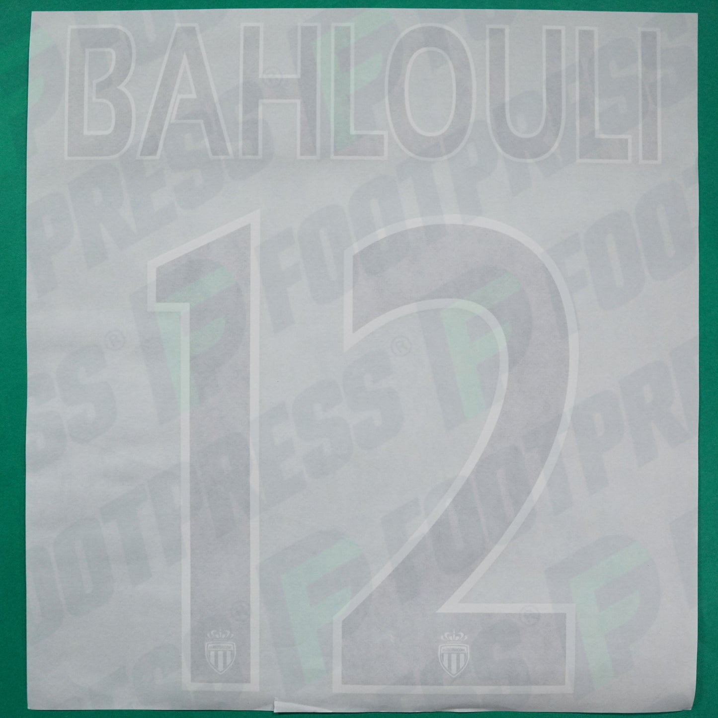 Flocage Officiel - AS Monaco, Bahlouli, 2014/2015 /2015/2016, Home Europe Petit Logo, Noir/Blanc