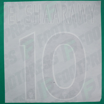 Flocage Officiel - AS Monaco, El Shaarawy, 2014/2015 /2015/2016, Home Europe Petit Logo, Noir/Blanc